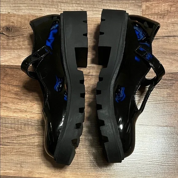 Sincerely Jules Shiny Black Kids Dress Shoes - Picture 6 of 9